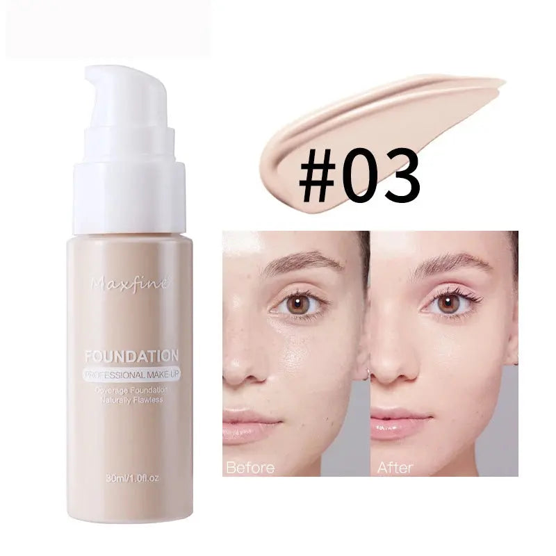 Fond de teint liquide correcteur efficace, imperméable, résistant à la sueur, maquillage, cosmétiques professionnels