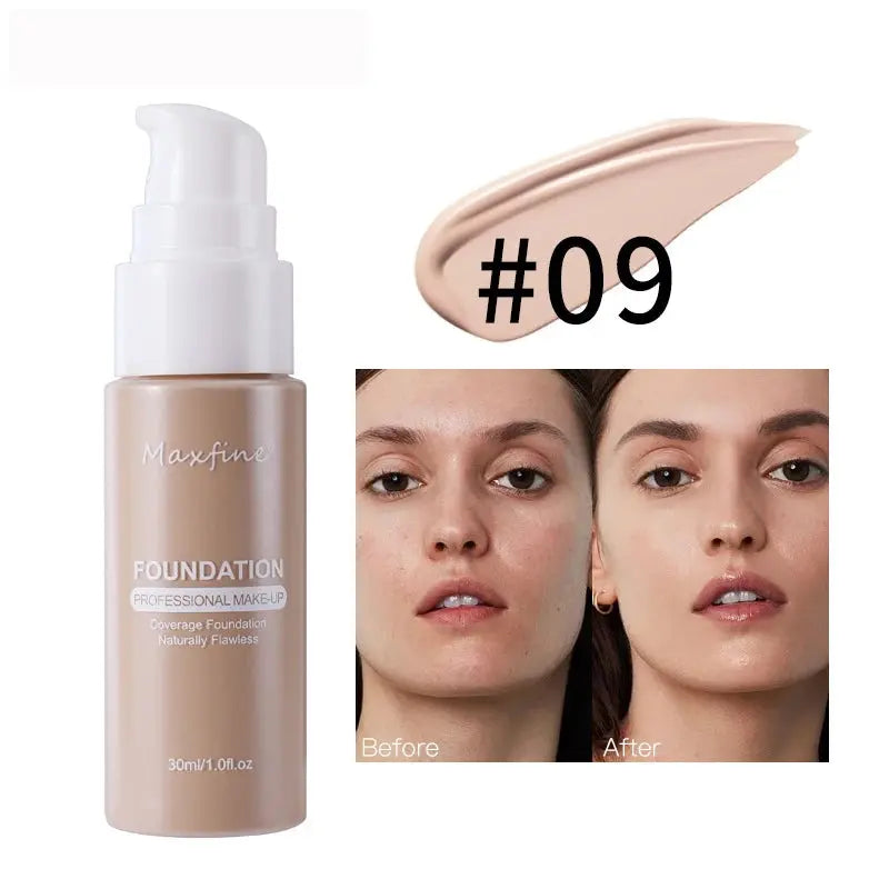 Fond de teint liquide correcteur efficace, imperméable, résistant à la sueur, maquillage, cosmétiques professionnels