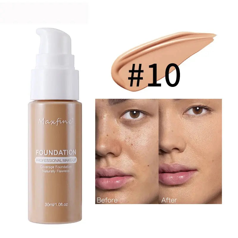 Fond de teint liquide correcteur efficace, imperméable, résistant à la sueur, maquillage, cosmétiques professionnels