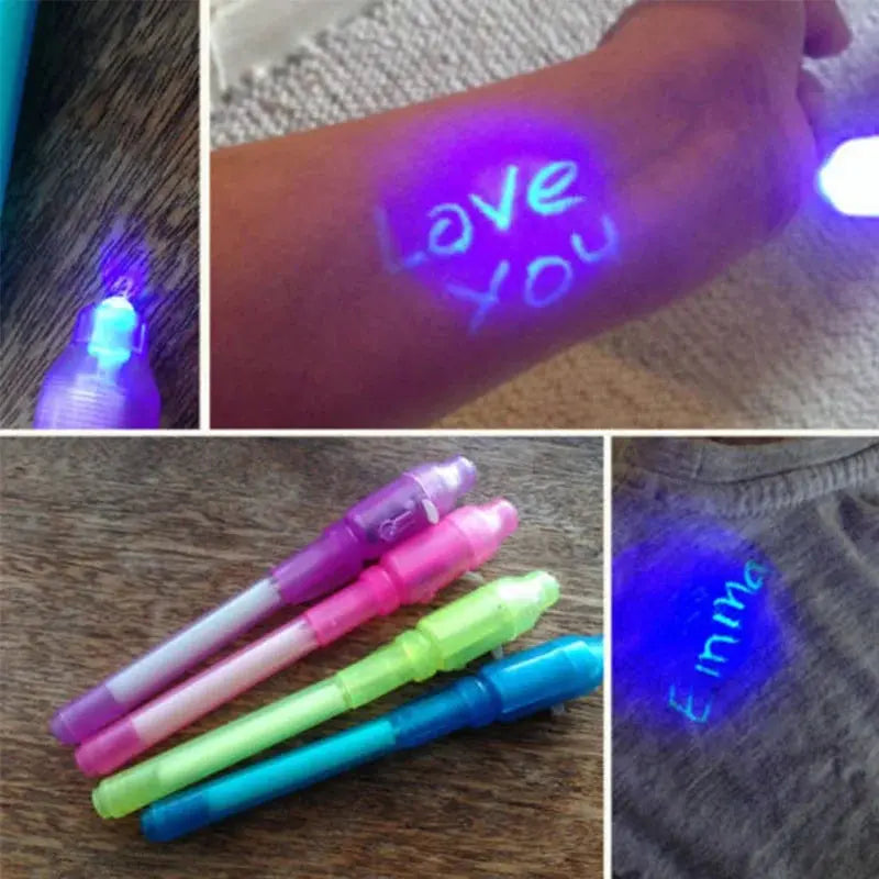 Luminous Light Pen Magic Purple 2 In 1 UV Black - Ton Monde Shop