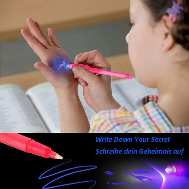 Luminous Light Pen Magic Purple 2 In 1 UV Black - Ton Monde Shop