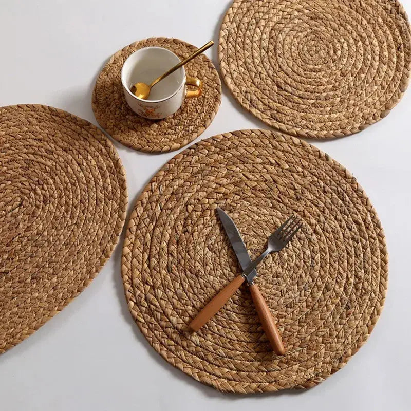 Mats Straw Table Mats for Dining Table  Rustic Heat Resistant Pad - Ton Monde Shop