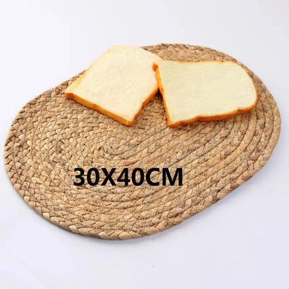 Mats Straw Table Mats for Dining Table  Rustic Heat Resistant Pad