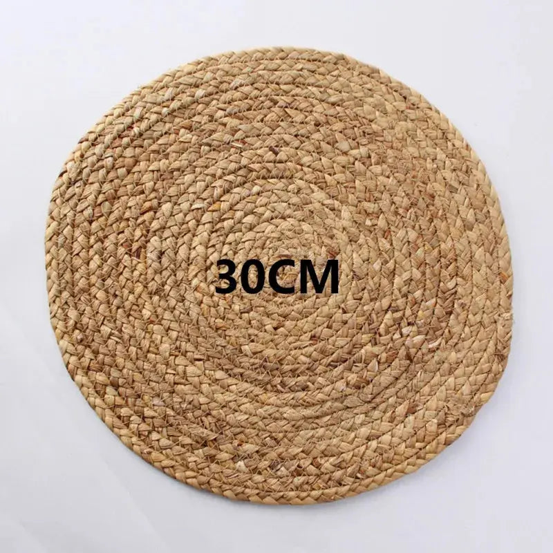 Mats Straw Table Mats for Dining Table  Rustic Heat Resistant Pad