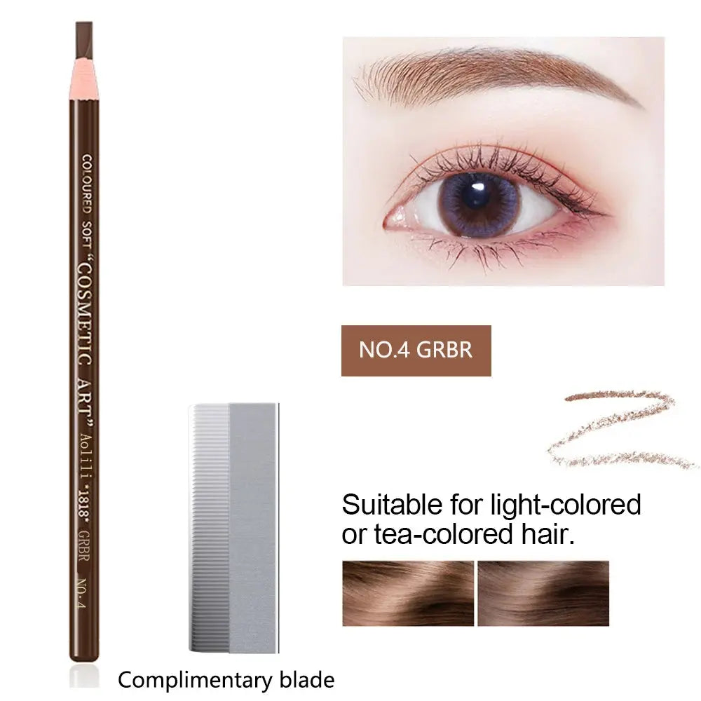 Microblading Eyebrow Pencil Brown Waterproof for Make up