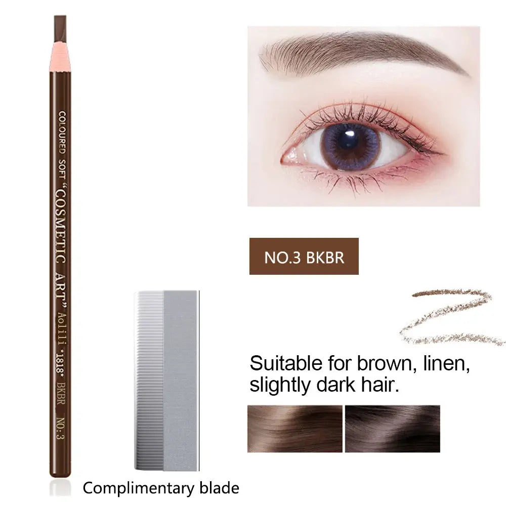 Microblading Eyebrow Pencil Brown Waterproof for Make up