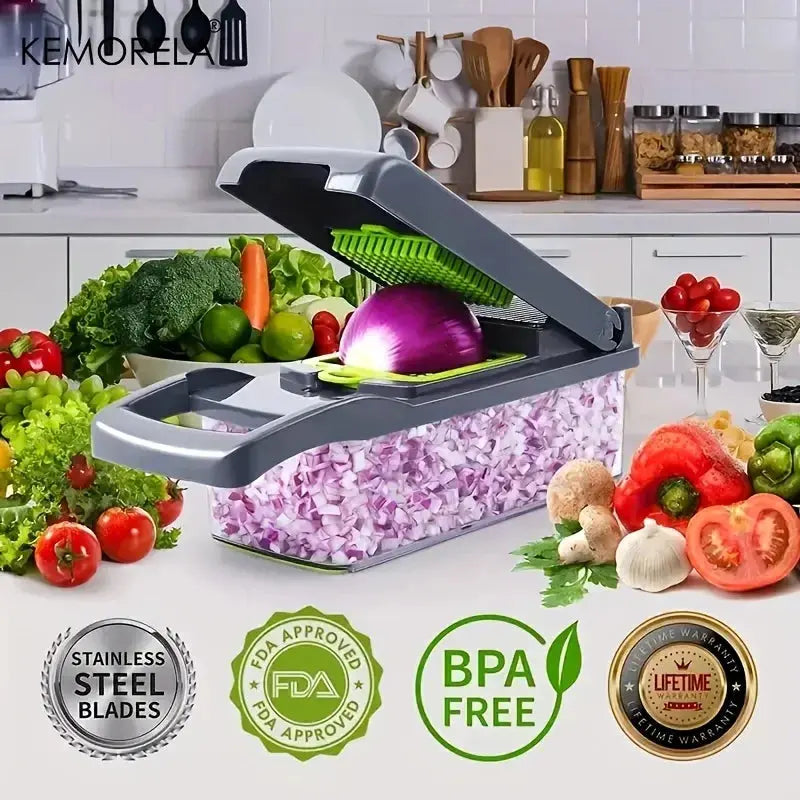 Multifunctional Vegetable Chopper Kitchen Vegetable Slicer Dicer Cut - Ton Monde Shop