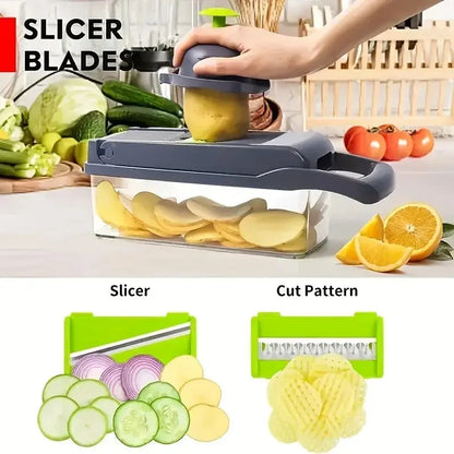 Multifunctional Vegetable Chopper Kitchen Vegetable Slicer Dicer Cut - Ton Monde Shop