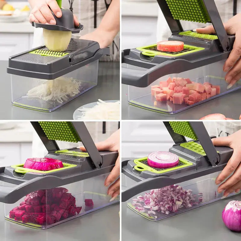 Multifunctional Vegetable Chopper Kitchen Vegetable Slicer Dicer Cut - Ton Monde Shop