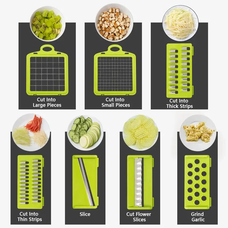 Multifunctional Vegetable Chopper Kitchen Vegetable Slicer Dicer Cut - Ton Monde Shop