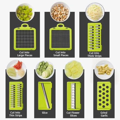 Multifunctional Vegetable Chopper Kitchen Vegetable Slicer Dicer Cut - Ton Monde Shop