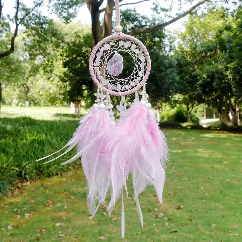 Natural Crystal Dream catchers 7 Chakras