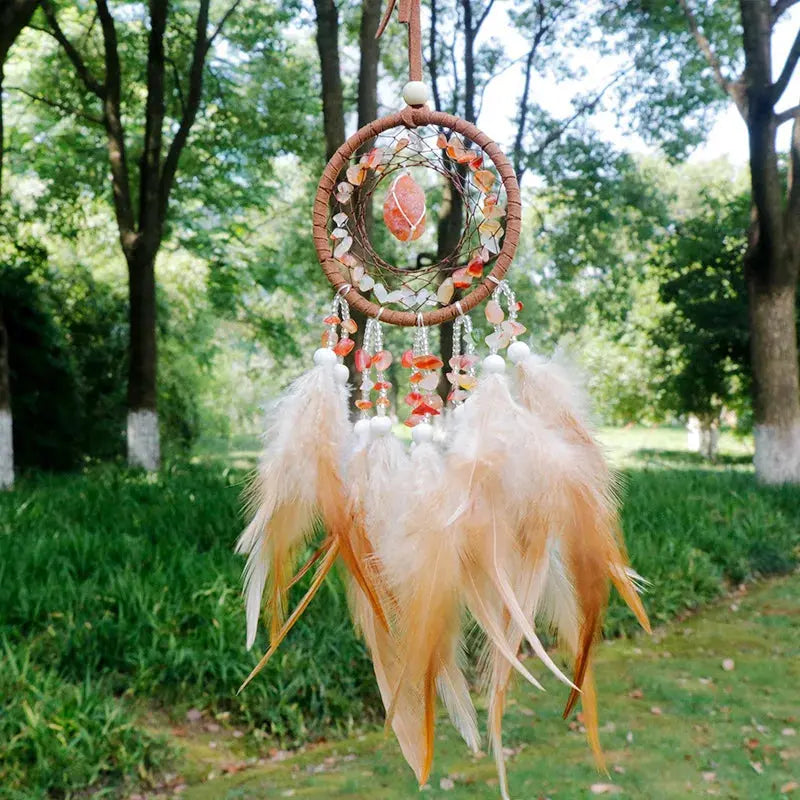 Natural Crystal Dream catchers 7 Chakras