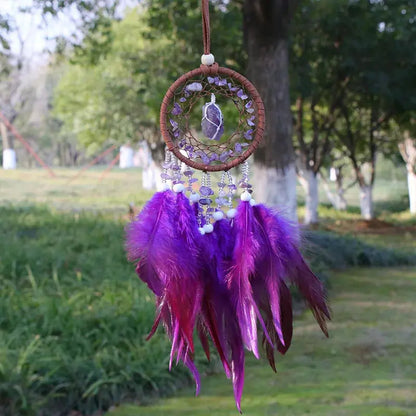 Natural Crystal Dream catchers 7 Chakras