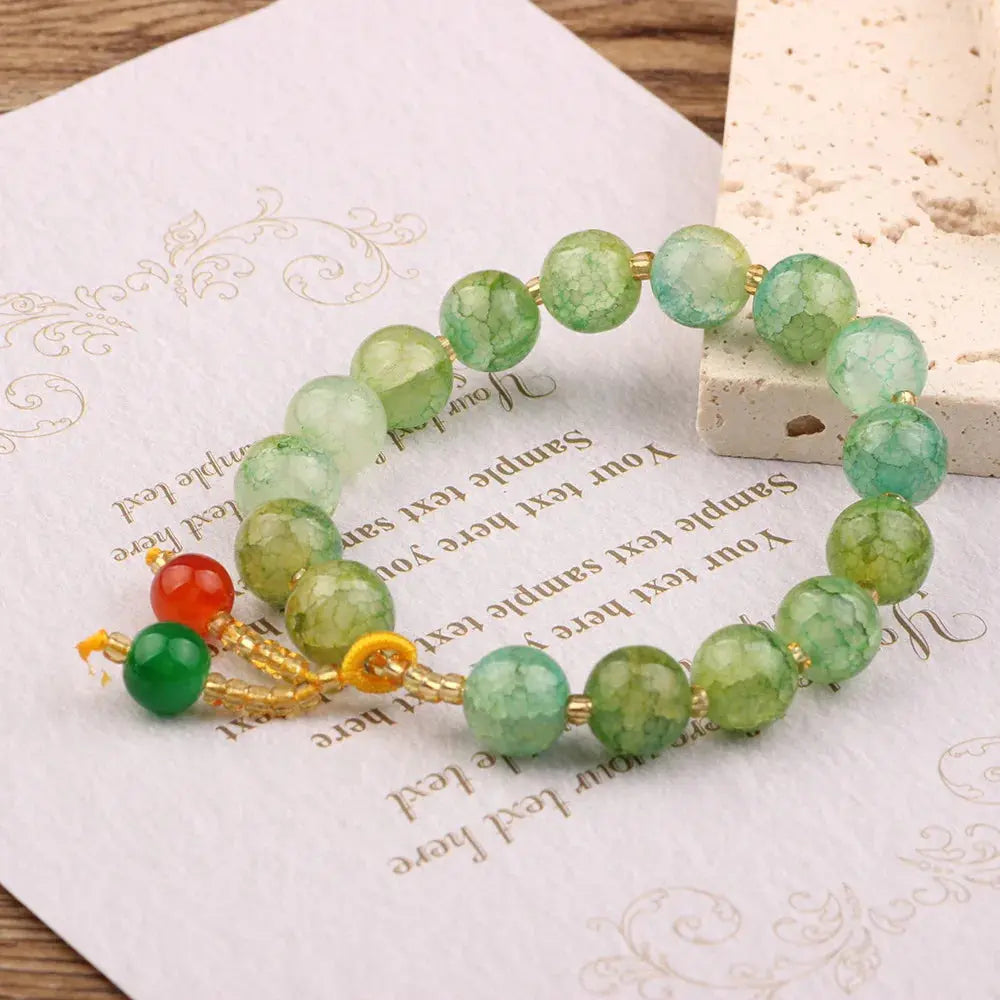 New Dopamine Female Ins Style Niche Design Cool Coorful New Chinese Beaded Fresh Beads Bracelet - Ton Monde Shop