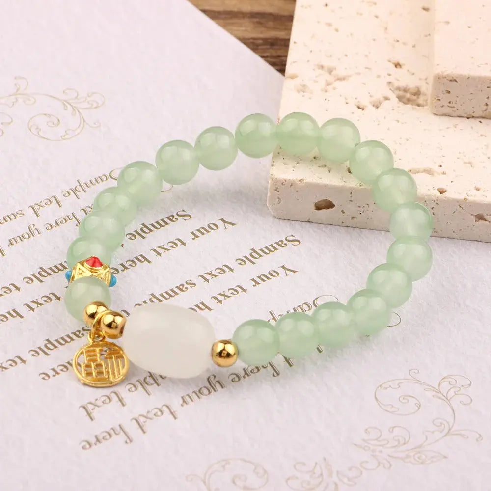 New Dopamine Female Ins Style Niche Design Cool Coorful New Chinese Beaded Fresh Beads Bracelet