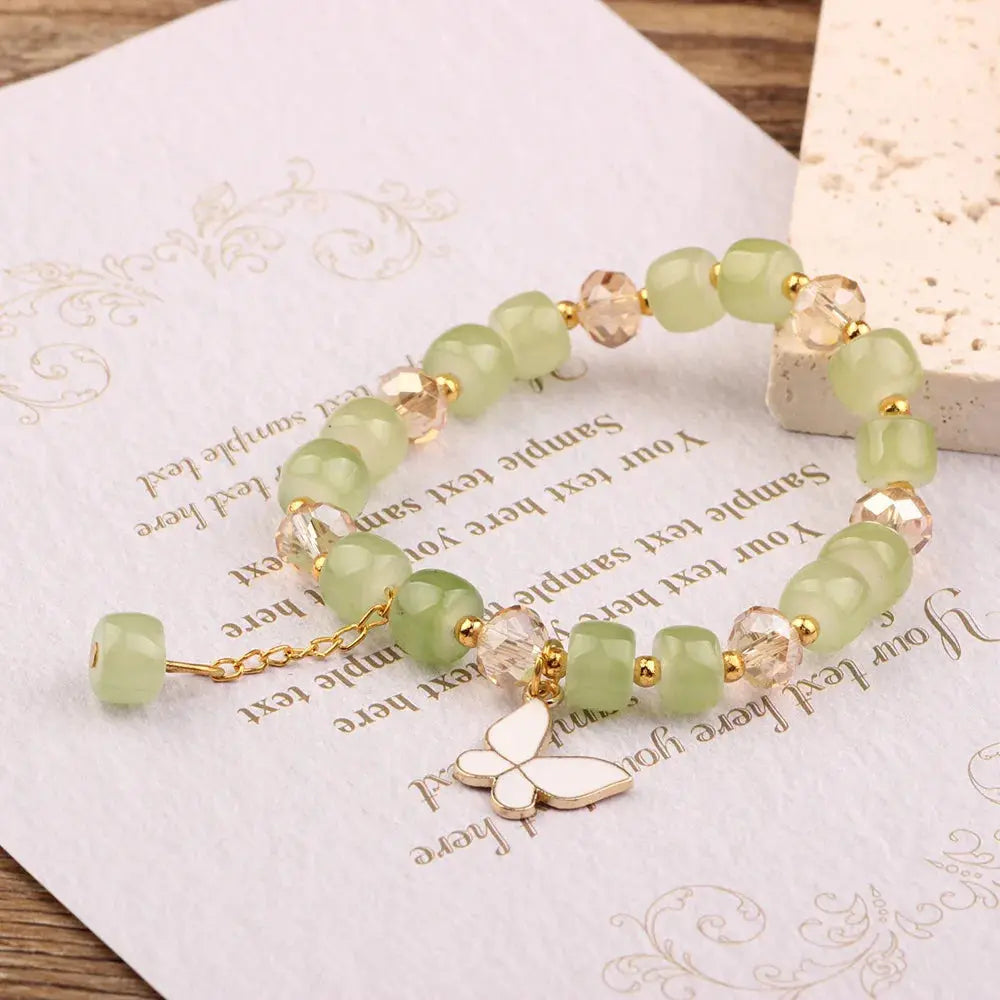 New Dopamine Female Ins Style Niche Design Cool Coorful New Chinese Beaded Fresh Beads Bracelet