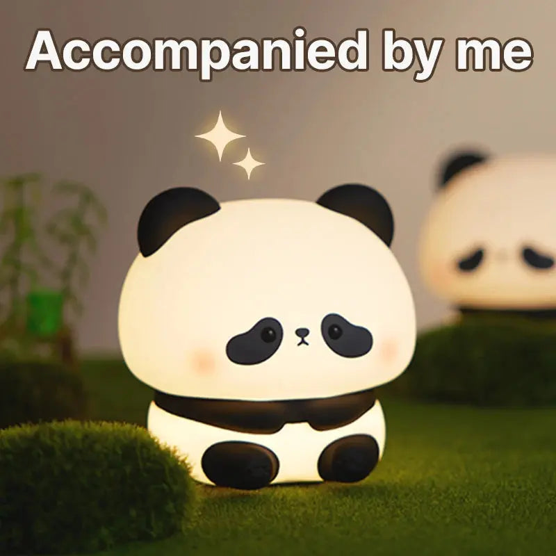 Panda LED Night Light Silicone USB Rechargeable Timing Touch - Ton Monde Shop