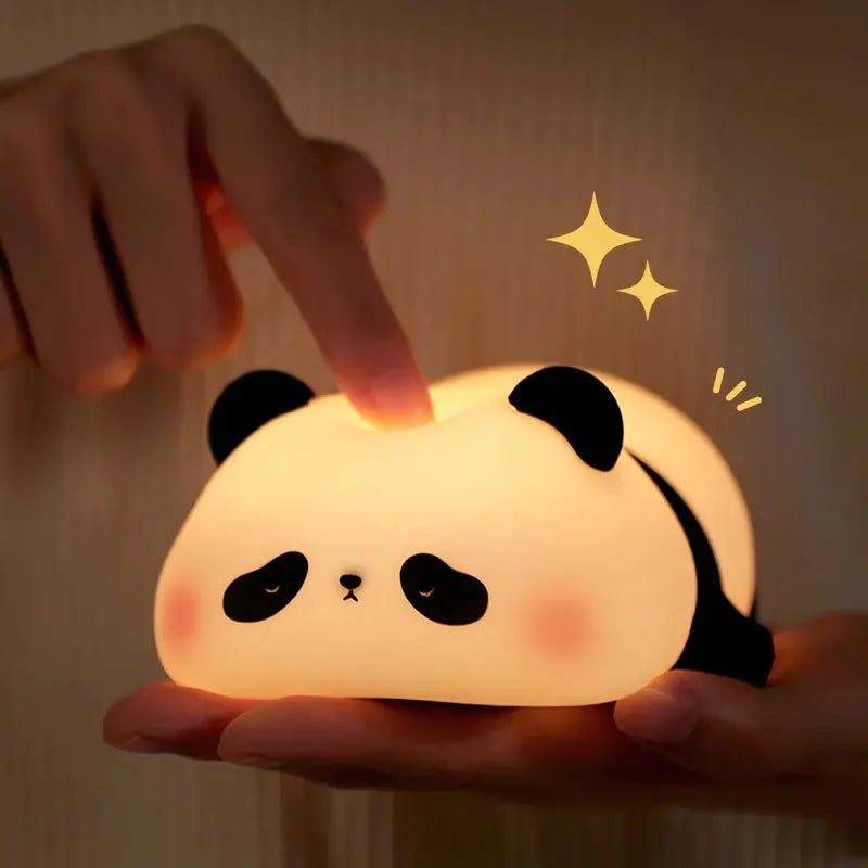 Panda LED Night Light Silicone USB Rechargeable Timing Touch - Ton Monde Shop