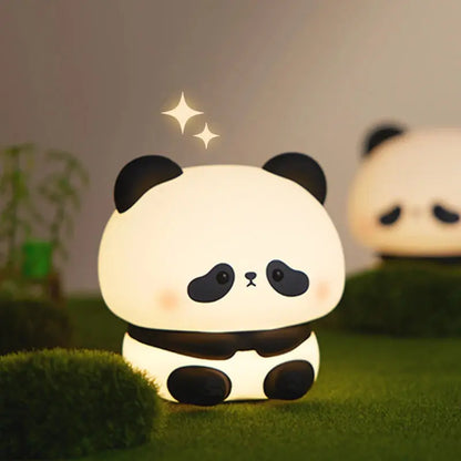 Panda LED Night Light Silicone USB Rechargeable Timing Touch