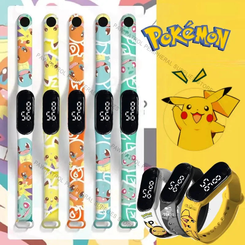 Pokemon Pikachu Touch Bracelet for Kids Digital LED Electronic Watch Waterproof - Ton Monde Shop