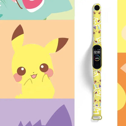 Pokemon Pikachu Touch Bracelet for Kids Digital LED Electronic Watch Waterproof