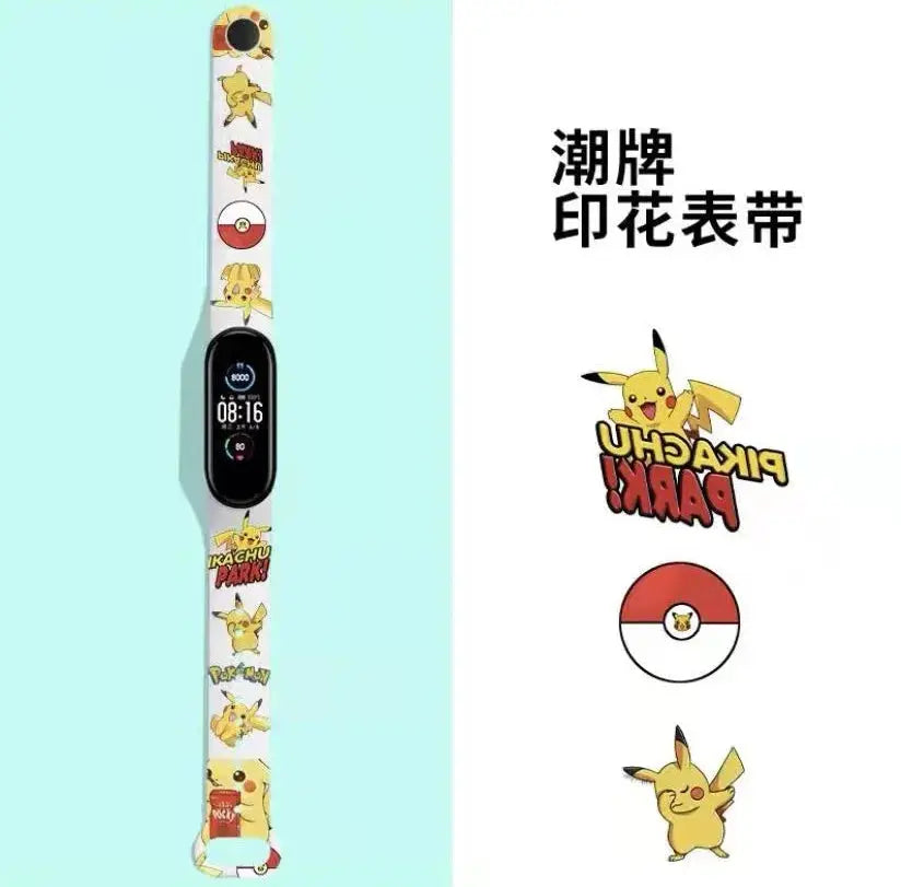 Pokemon Pikachu Touch Bracelet for Kids Digital LED Electronic Watch Waterproof