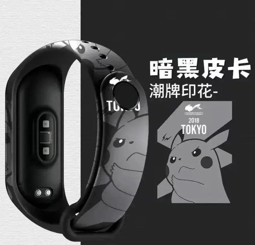 Pokemon Pikachu Touch Bracelet for Kids Digital LED Electronic Watch Waterproof