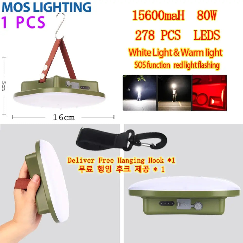 Portable Torch Tent Lantern Strong Light Led 60 Hours Endurence