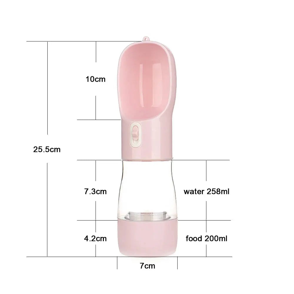 Portable Water Bottle, Food and Water Container For Pets