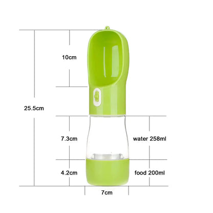 Portable Water Bottle, Food and Water Container For Pets