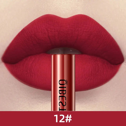 QIBEST mat liquide rouge à lèvres imperméable longue durée brillant à lèvres velours Mate nu rouge teinte Tube rouges à lèvres maquillage cosmétique