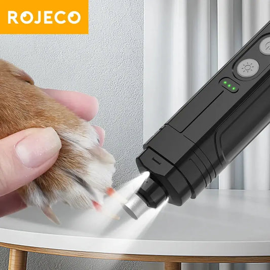 ROJECO P3 Electric Pet Nail Grinder For Dog Nail Clipper LED Rechargeable Pet Clipper Cat Claw Nail Cutter Grooming Accessories - Ton Monde Shop