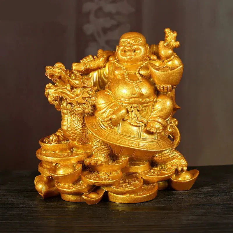 Resin God of Wealth Laughing Buddha Statue - Ton Monde Shop