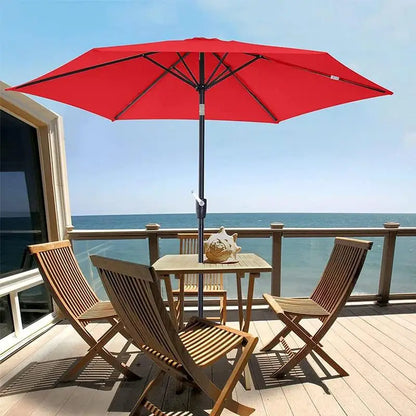 Umbrella Replacement Canopy 2m/3m 6 Ribs Patio Umbrella Cloth UV30+ Protective Waterproof Parasol Cover for Outdoor Beach Garden