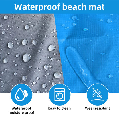 Waterproof mat, portable, ideal for camping and beach.