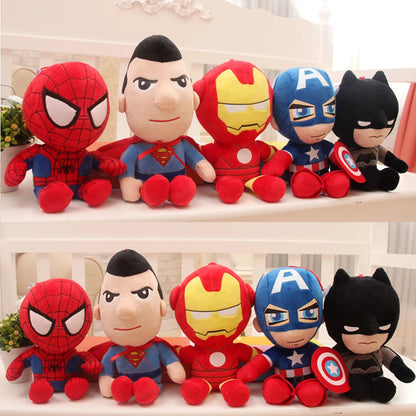 27cm Man Spiderman Plush Toys Movie Dolls Marvel Avengers Soft Stuffed Hero Captain America Iron Christmas Gifts for Kids