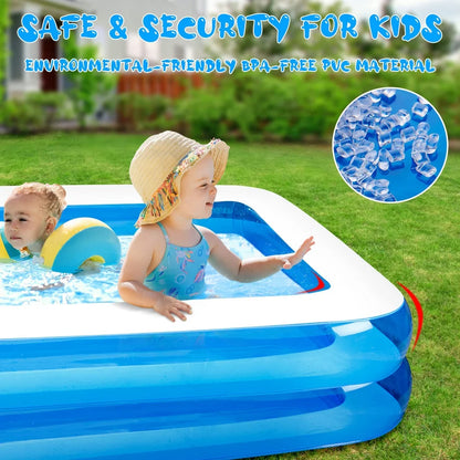 Large Inflatable Swimming Pool Adults Kids Pools Bathing Tub Summer Outdoor Indoor Bathtub Water Pool Family Party Toys