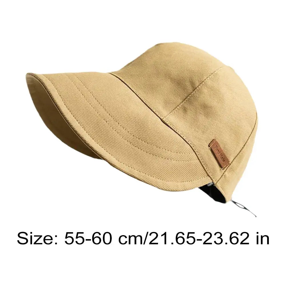 Summer UV Protection Hat Adjustable Drawstring Fisherman Cap Sun Visors Hat Portable Foldable Wide Brim Sun Protection Hats