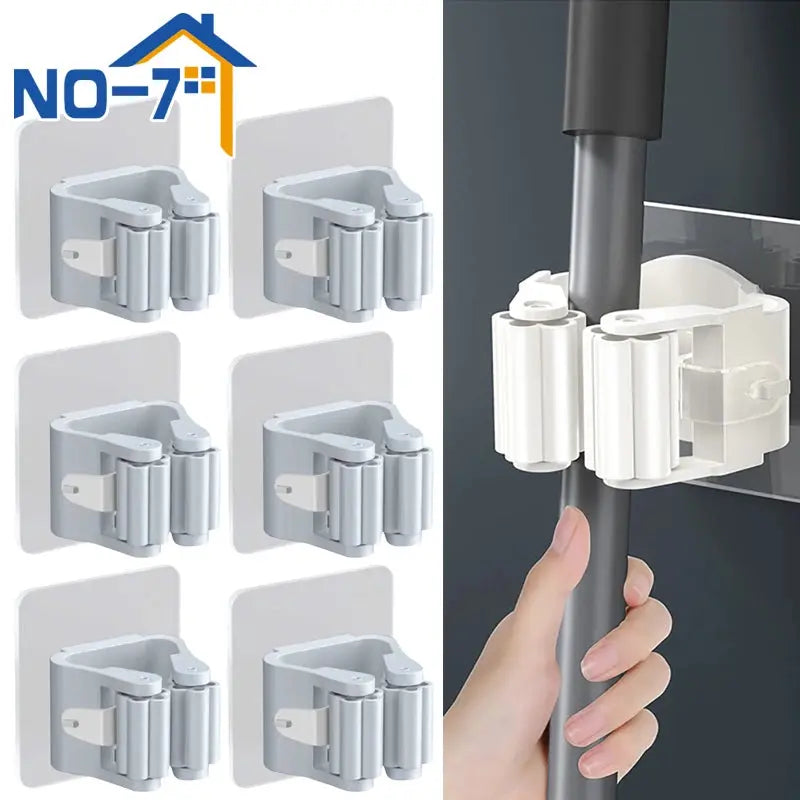 Self-Adhesive Holder for Broom, Mop and Cleaning Tools - Ton Monde Shop