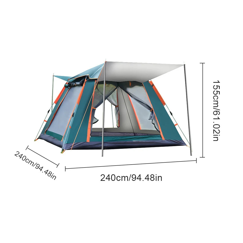 Camping Tent One-touch Tent With Canopy Folding Waterproof tent Outdoor Camping Supplies Portable Beach Tent Shower toilet tent