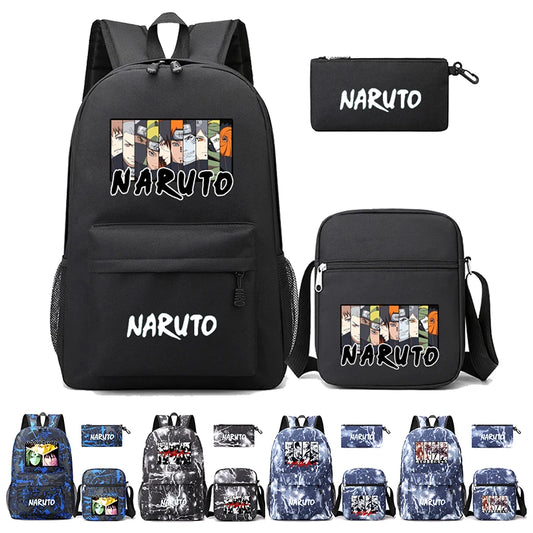 Anime Naruto Backpack Sharingan Teenagers Student Schoolbag Boy Girl Back To School Uzumaki Big Capacity Cartoon Bags