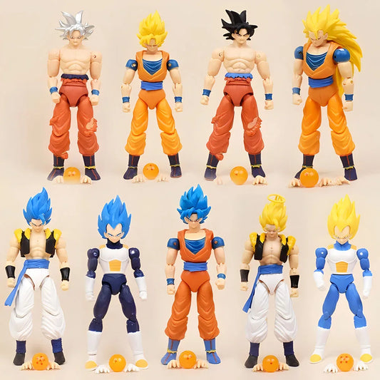 Dragon Ball Action Figure SHF Super Saiyan Anime Figurine Movable and Modifiable Doll Model Collection Toys Gifts