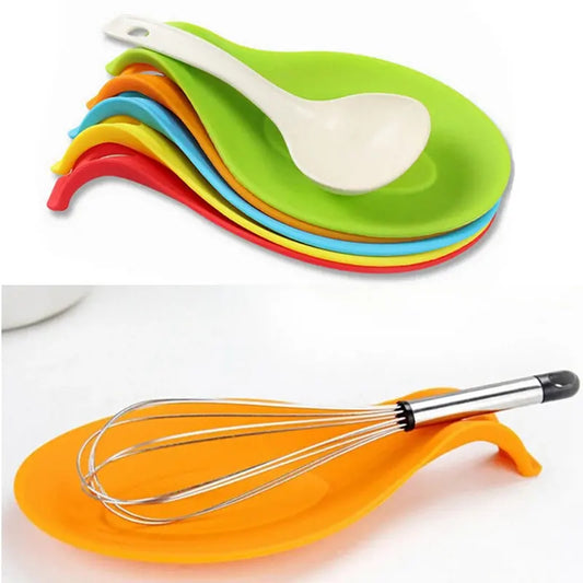 Silicone Multipurpose Spoon Rest Mat Holder for Tableware Kitchen Utensil Supplies - Ton Monde Shop