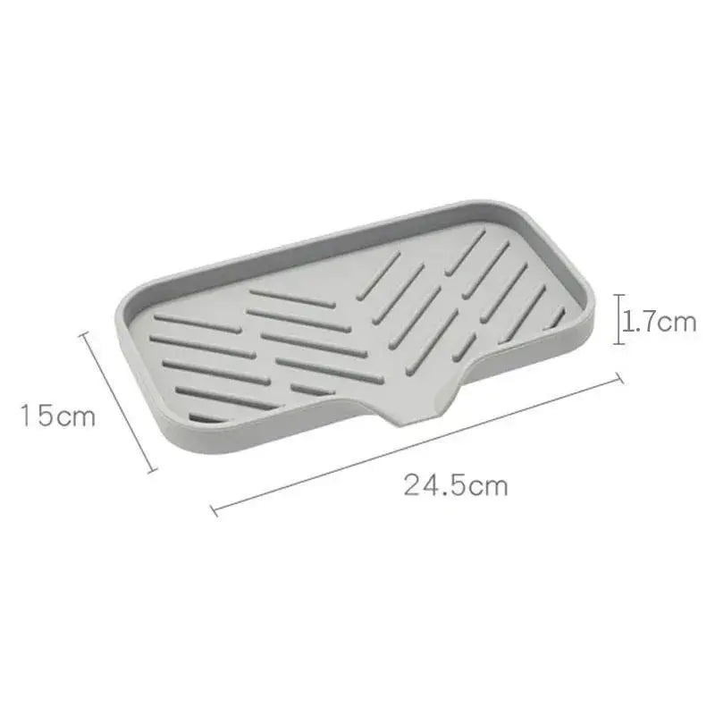 Plateau d'évier en Silicone avec égouttoir, support de rangement pour éponge à savon, comptoir d'évier, brosse à récurer, support de rangement pour savon, organisateur de cuisine