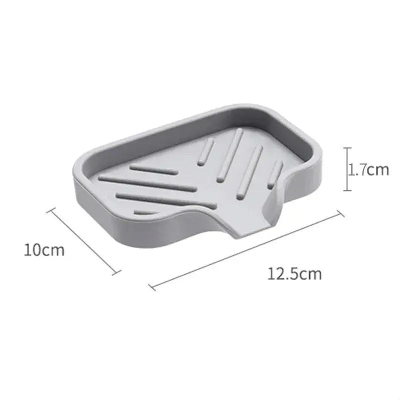 Sink Silicone Tray With drain Soap Sponge Storage Holder