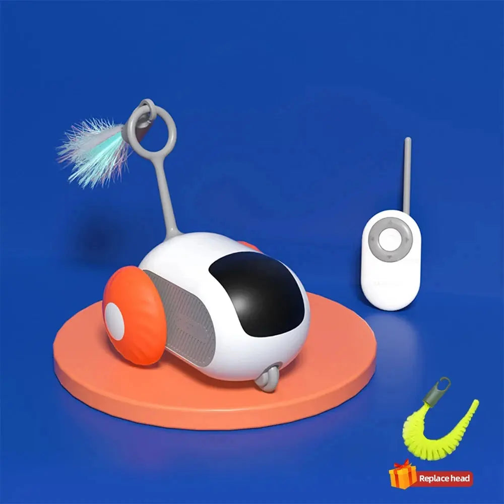 Jouet intelligent pour chat, voiture interactive, boule à roulement automatique, télécommande, accessoires d'intérieur pour chaton, fournitures pour animaux de compagnie