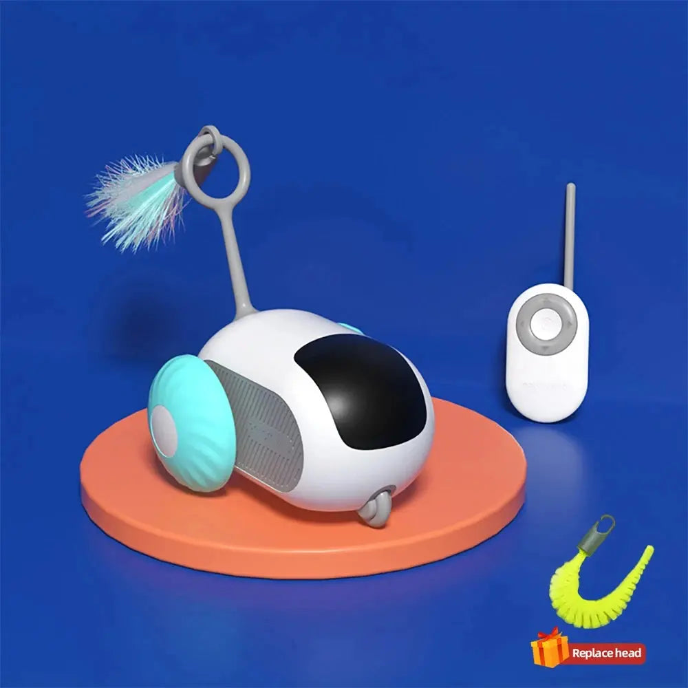 Jouet intelligent pour chat, voiture interactive, boule à roulement automatique, télécommande, accessoires d'intérieur pour chaton, fournitures pour animaux de compagnie