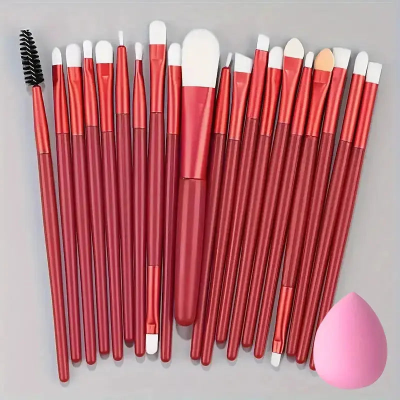 Ensemble de pinceaux de maquillage doux, 20 pièces, pour fond de teint, Blush, poudre libre, fard à paupières, mélange de beauté, outils de maquillage pour femmes