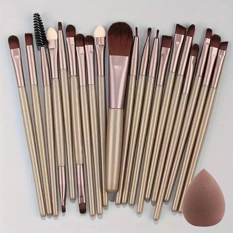 Ensemble de pinceaux de maquillage doux, 20 pièces, pour fond de teint, Blush, poudre libre, fard à paupières, mélange de beauté, outils de maquillage pour femmes